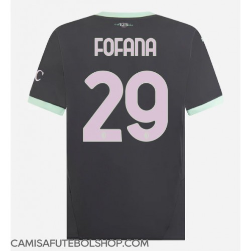 Camisa de time de futebol AC Milan Youssouf Fofana #29 Replicas 3º Equipamento 2024-25 Manga Curta